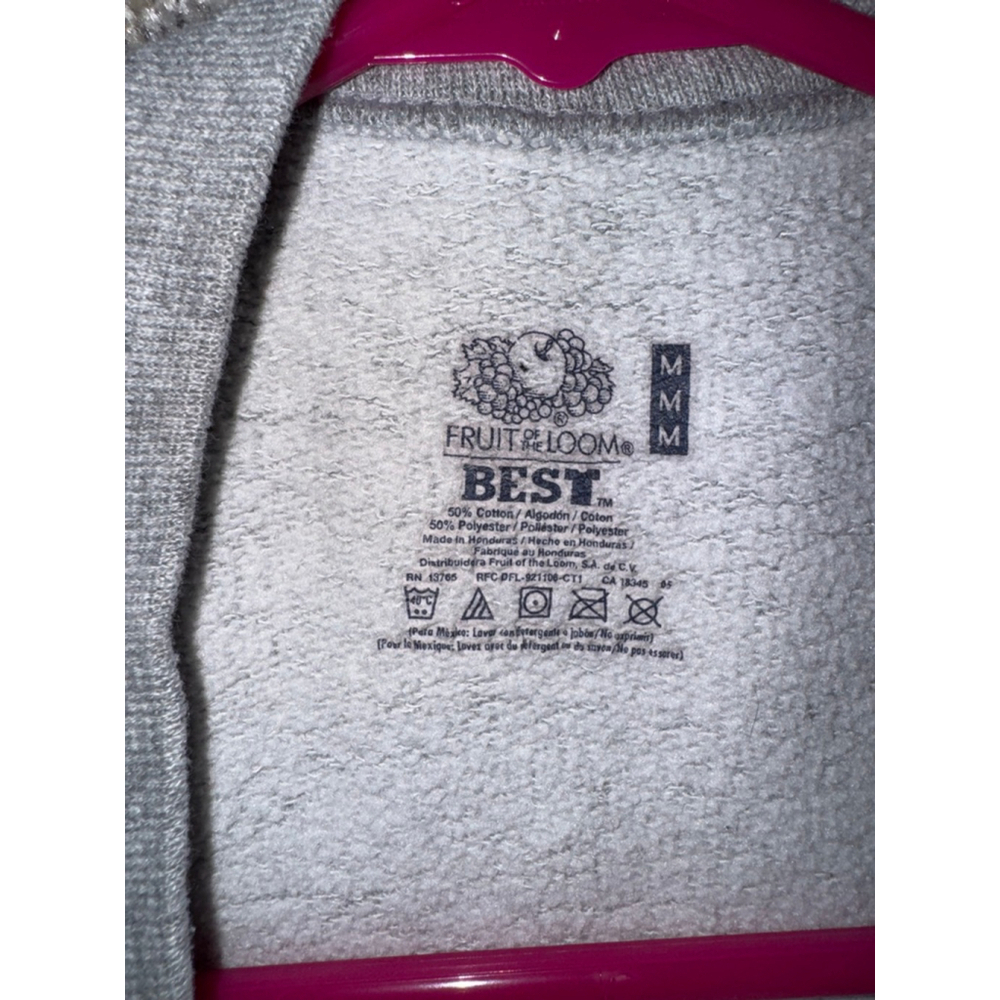Women's Fruit of the Loom Steamboat Colorado Sweatshirt Grey Pink M​ - Picture 4 of 6